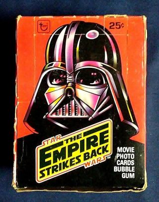 Vintage 1980 Topps Star Wars Empire Strikes Back Series 1 Box 36 Wax Packs