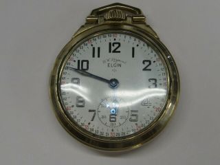 Vintage Elgin Pocket Watch " B.  W.  Raymond 571 Grade " 21 Jewels " Montgomery Dial "