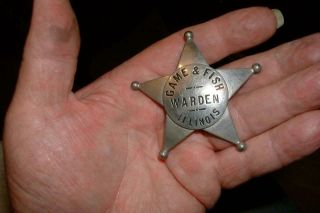 Warden Game & Fish Illinois Vintage Badge