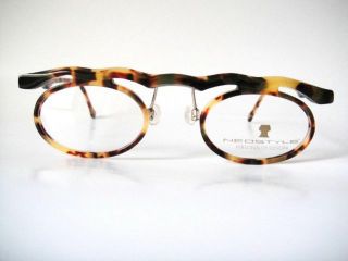 Neostyle 48 - 21 Forum Lunettes Eyeglass Frames Vtg Mens Tortoise Round Nerd Geek