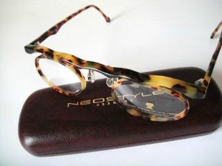 Neostyle 48 - 21 Forum Lunettes Eyeglass Frames VTG Mens Tortoise round Nerd Geek 7