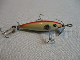 E,  Early Pflueger 3 Hook Minnow In Hard To Find Color W/hand Painted Gill Marks