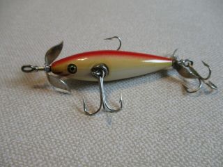 E,  Early Pflueger 3 Hook Minnow in Hard to Find Color W/Hand Painted Gill Marks 3