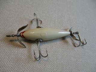E,  Early Pflueger 3 Hook Minnow in Hard to Find Color W/Hand Painted Gill Marks 5