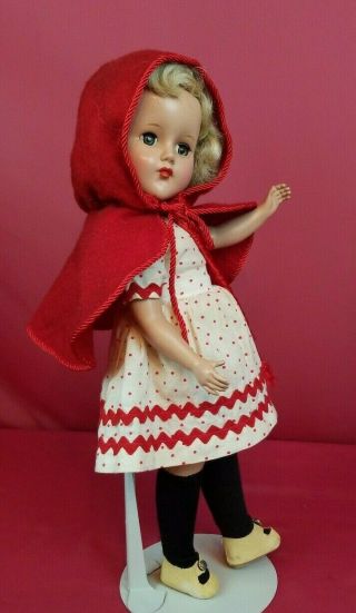 Vintage Arranbee R&b Nancy Lee Little Red Riding Hood Doll Blonde Hair 14 "