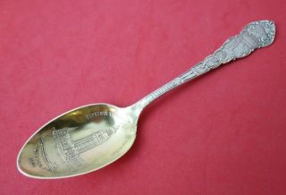 Buffalo Indian Electric Tower Pan American Expo 1901 Sterling Souvenir Spoon 6 "