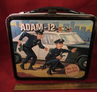 Vintage 1972 Adam 12 Metal Lunchbox No Thermos Aladdin Industries Nashville,  Tn