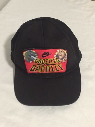 Vintage Rare 1992 Nike Godzilla Vs Charles Barkley Snapback Hat