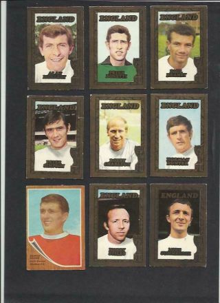 54 Rare A&bc Gum Footballers Cards 196os Vintage Purple Scottish Etc