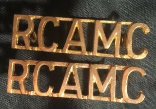 Royal Canadian Army Medical Corps Wwii Rcamc Shoulder Titles Ww2 Canada Badges