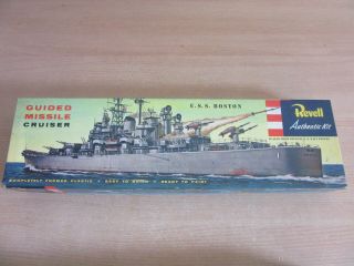 Vintage Revell U.  S.  S Boston Guided Missile Cruiser H - 334:169 Unbuilt