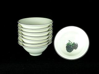 Vintage Pfaltzgraff " Farmers Market " Set Of 8 Dessert Bowls Blackberry Design