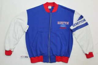 Rare Vintage Benetton Formula 1 racing jumper sweatshirt jacket,  Medium 2