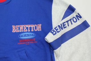 Rare Vintage Benetton Formula 1 racing jumper sweatshirt jacket,  Medium 3
