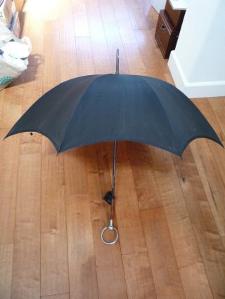 Antique Edwardian Victorian English Parasol Umbrella Bridle Ring Sterling Silver