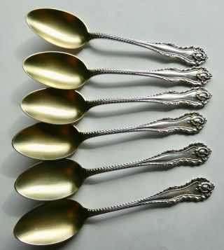 Dominick & Haff Sterling Silver Set of 6 Demitasse Spoons 1892 Mazarin Pattern 6