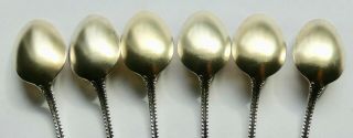 Dominick & Haff Sterling Silver Set of 6 Demitasse Spoons 1892 Mazarin Pattern 8