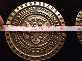 RARE Seal of the President of the United States Brass Coaster 4 Piece Gift set 2