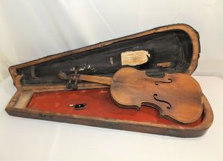 Vintage Violin Stradivarius Cremonenfis Faciebal Anno 1716 With Tombstone Case