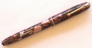 Vintage 1950s Conway Stewart 75 Fountain Pen Mauve/black 14k Nib - Serviced