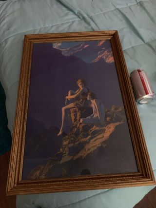 Vintage Maxfield Parrish Framed " Contentment " Print