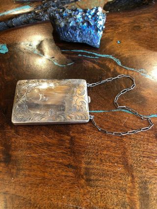 Vintage Sterling Silver Coin Purse Or Makeup Purse