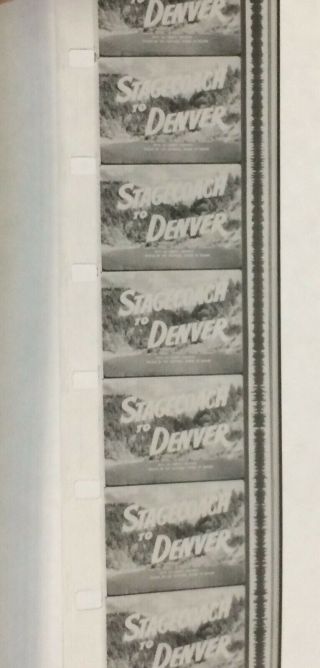 Vintage Movie 16mm Stagecoach to Denver Feature 1946 Film Drama Western 3