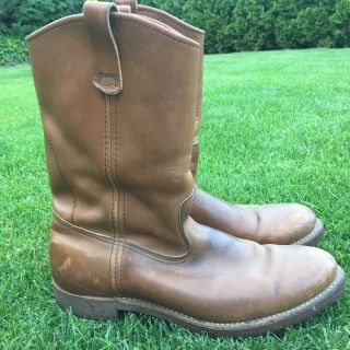 Vintage Red Wing Mens Pecos Brown Leather Cowboy Boots Size 10 D