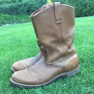 Vintage Red Wing Mens Pecos Brown Leather Cowboy Boots Size 10 D 3