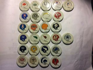 Vintage Complete Set Gatorade Nfl Football Helmet Lids/caps/tops 1972