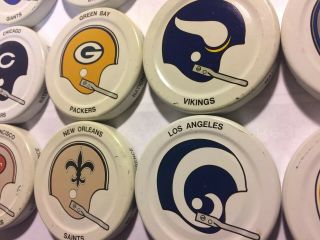 Vintage Complete Set Gatorade NFL Football Helmet Lids/Caps/Tops 1972 5