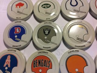 Vintage Complete Set Gatorade NFL Football Helmet Lids/Caps/Tops 1972 8