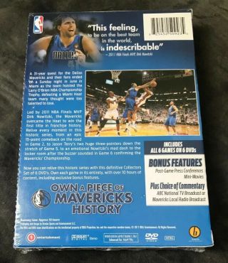 Dallas Mavericks 2011 NBA Finals 6 DVD Collectors Set RARE - 2