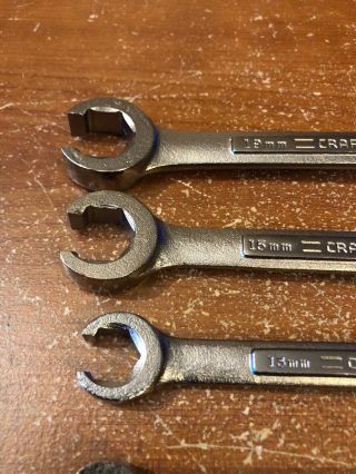 Vintage Craftsman Metric Flare Nut Line Wrench Set NOS USA 2
