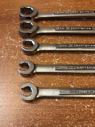 Vintage Craftsman Metric Flare Nut Line Wrench Set NOS USA 3
