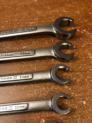 Vintage Craftsman Metric Flare Nut Line Wrench Set NOS USA 4