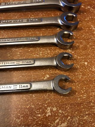 Vintage Craftsman Metric Flare Nut Line Wrench Set NOS USA 5