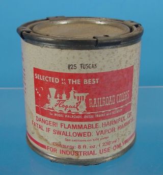 Fc4 Vintage Floquil R25 8 Ounce Industrial Can Tuscan Railroad Paint Look