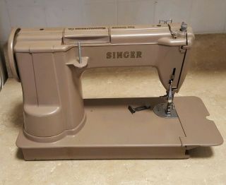 Vintage Electric Sewing Machine Singer 301A with power cord and foot pedal. 5