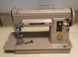 Vintage Electric Sewing Machine Singer 301A with power cord and foot pedal. 7
