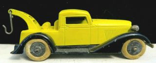 Vintage Tootsietoy Toy 4 " 0806 Yellow & Black Graham Wrecker