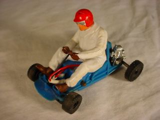 Vintage French Scalextric Go Kart Light Blue K1 With Underpan 1960s Vg