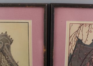 Vintage Pr Toshi Yoshida Japenese Woodblock Prints,  Heirinji Temple,  White Plums 8