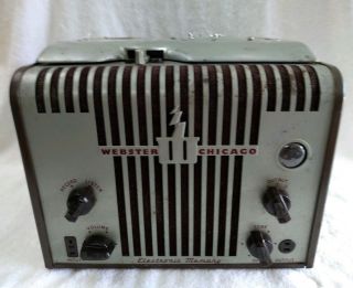 Vintage Webster Chicago Wire Recorder Model 81 - 1 Powers Up Winds Rewinds