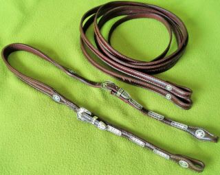 Fleming Billy Royal Vintage Solid Sterling Silver Show Headstall Bridle & Reins
