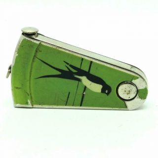 Vintage Jmco Imco 3400 Klips Green Enamel Swing Out Purse Lighter