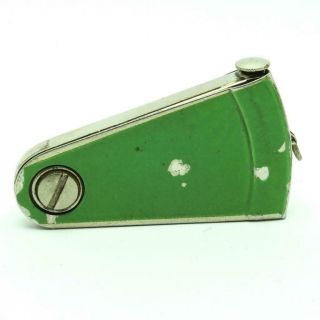 Vintage JMCO IMCO 3400 Klips Green Enamel Swing Out Purse Lighter 2