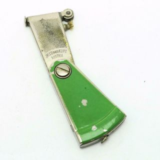 Vintage JMCO IMCO 3400 Klips Green Enamel Swing Out Purse Lighter 6