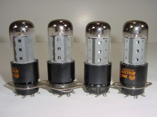 4 Vintage NOS 1960 ' s RCA 7408 6V6GT 6V6 Grey Plate Matched Amplifier Tube Quad 4