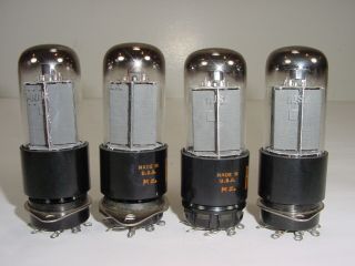 4 Vintage NOS 1960 ' s RCA 7408 6V6GT 6V6 Grey Plate Matched Amplifier Tube Quad 5